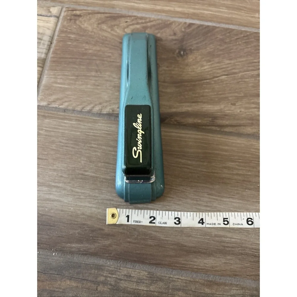 Vintage Swingline 27 Stapler‎ Teal Green Art Deco Working
